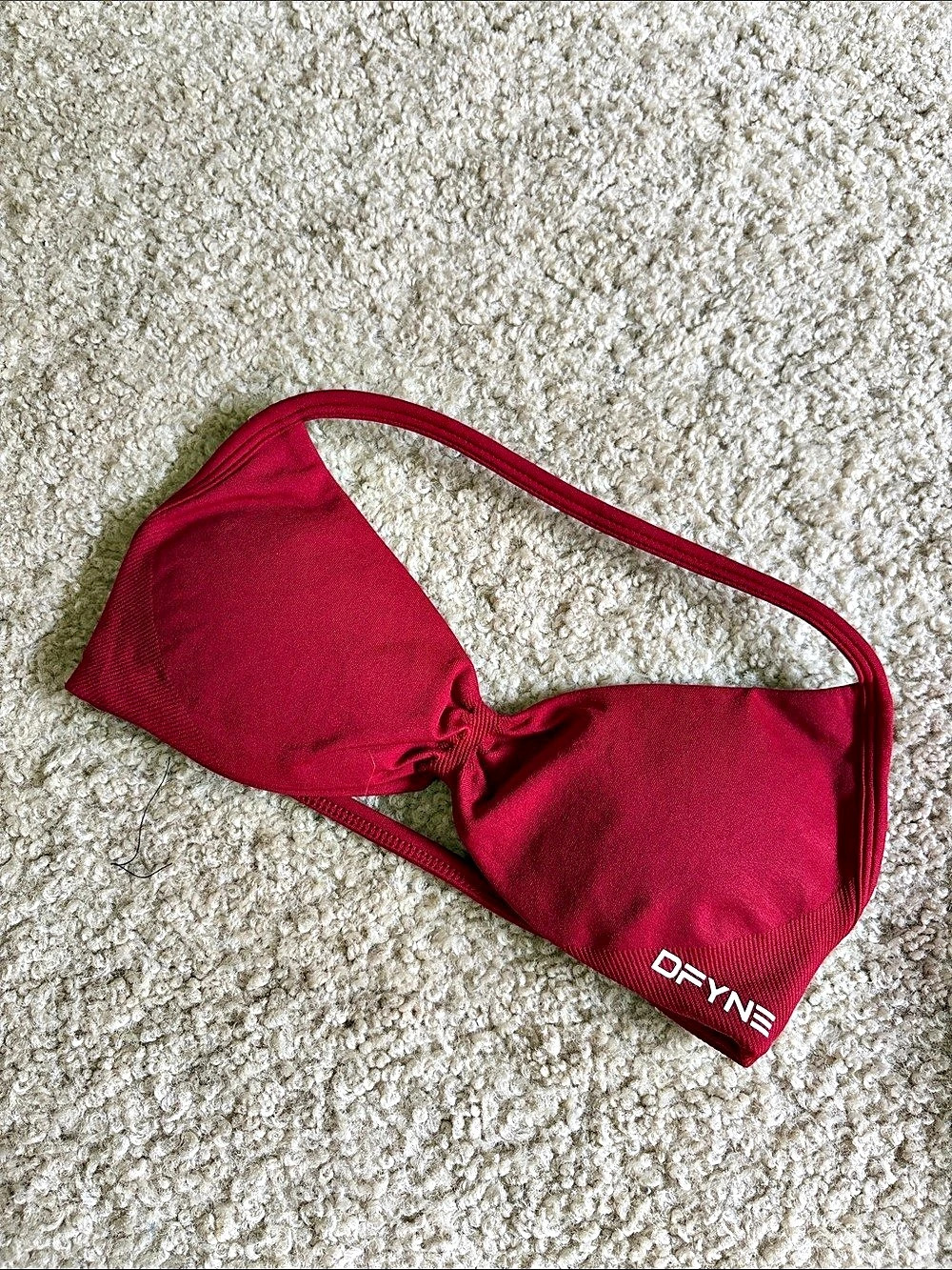 DFYNE Impact Strappy Bra Red Small
